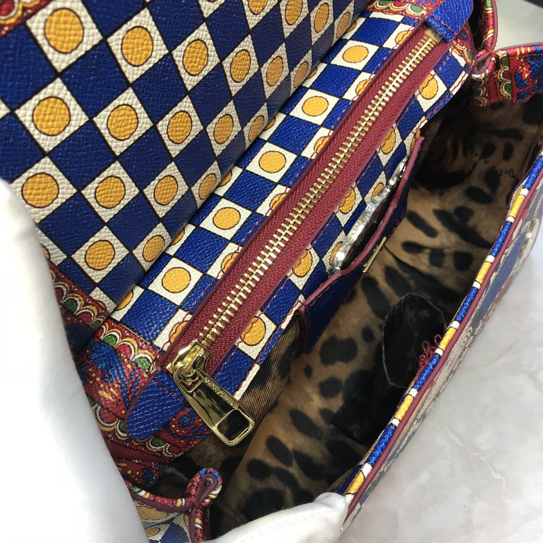 Top Quality 90s Sicily Bag With Logo Print Multicolor For Women 10.2in/26cm Top Quality