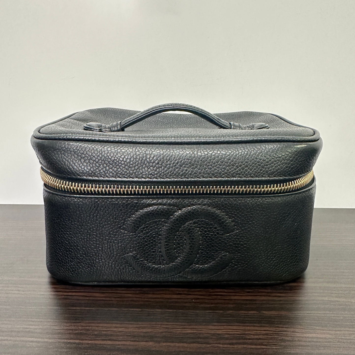 Chanel Vanity Case: Black Caviar Leather LB119873