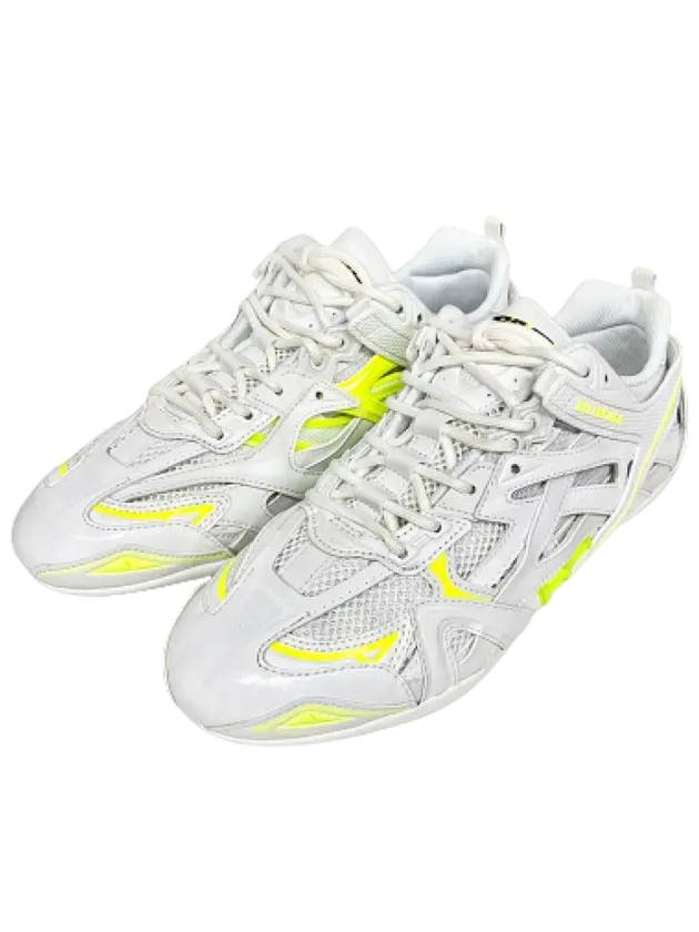 Luxury Balenciaga Trending 2025 Drive Low Top Sneakers Fluo Yellow White