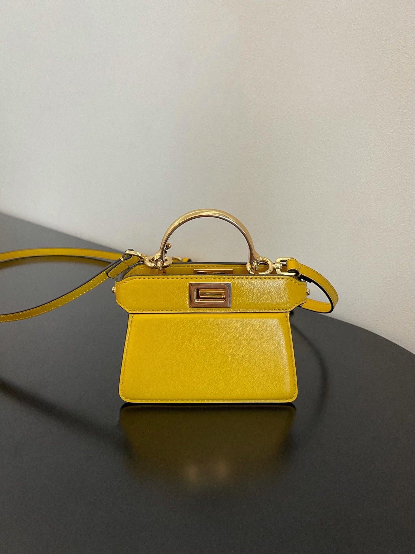 FI Top Quality ISeeU Petite Yellow Micro Bag For Woman 11cm/4.5in
