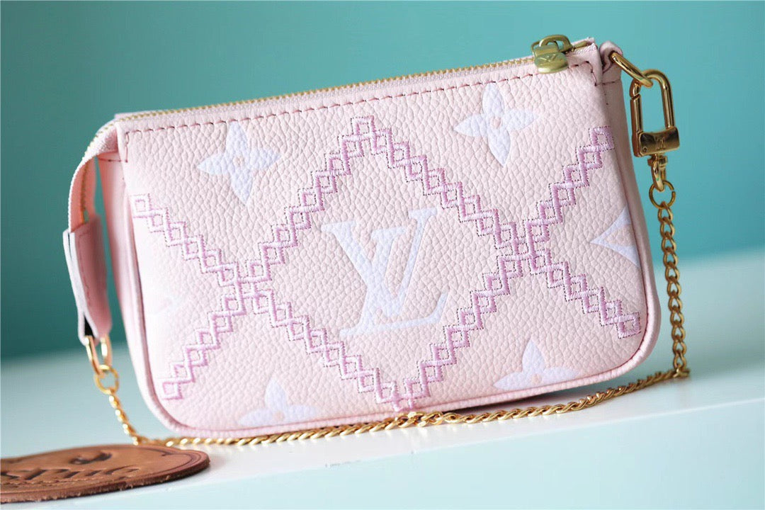 Top Quality Mini Pochette Accessoires Monogram Empreinte Pink For Women, Womens Handbags, Shoulder Bags And Crossbody Bags 6.1in/15.5cm Top Quality