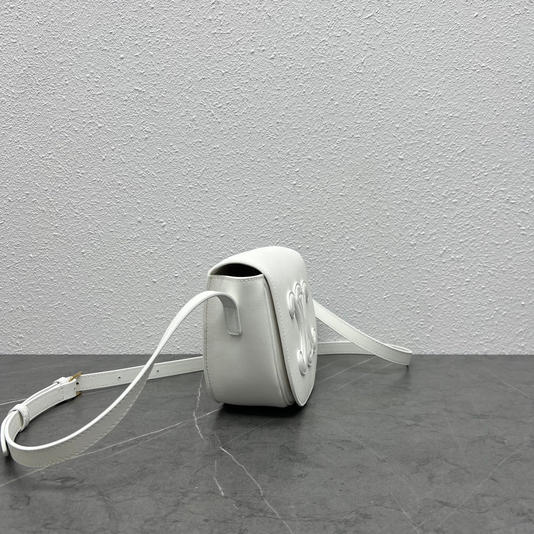 Top Quality Folco Cuir Triomphe White For Women 7in/19cm 198263DU3.01BC