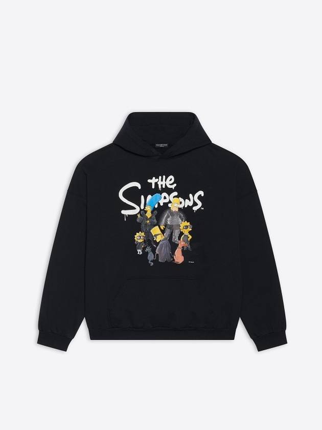 Luxury Balenciaga Trending 2025 The Simpsons Printed Hoodie Black