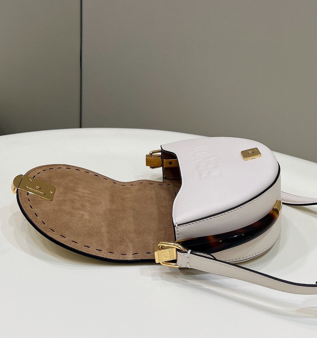 Top QualityTop Quality Moonlight Saddle White Bag For Woman 19cm/7.5in