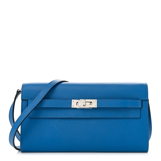 Hermes Evercolor Kelly To Go Wallet Bleu France