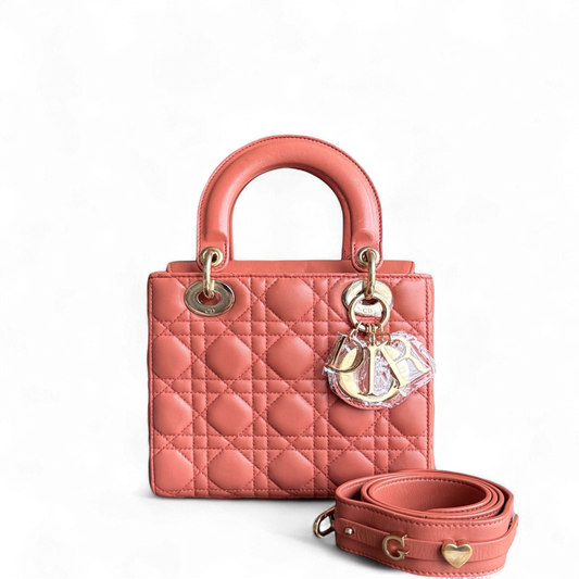Dior Lady Small ABC Flap - Cannage Lambskin Caramel Gold Hardware MyABC