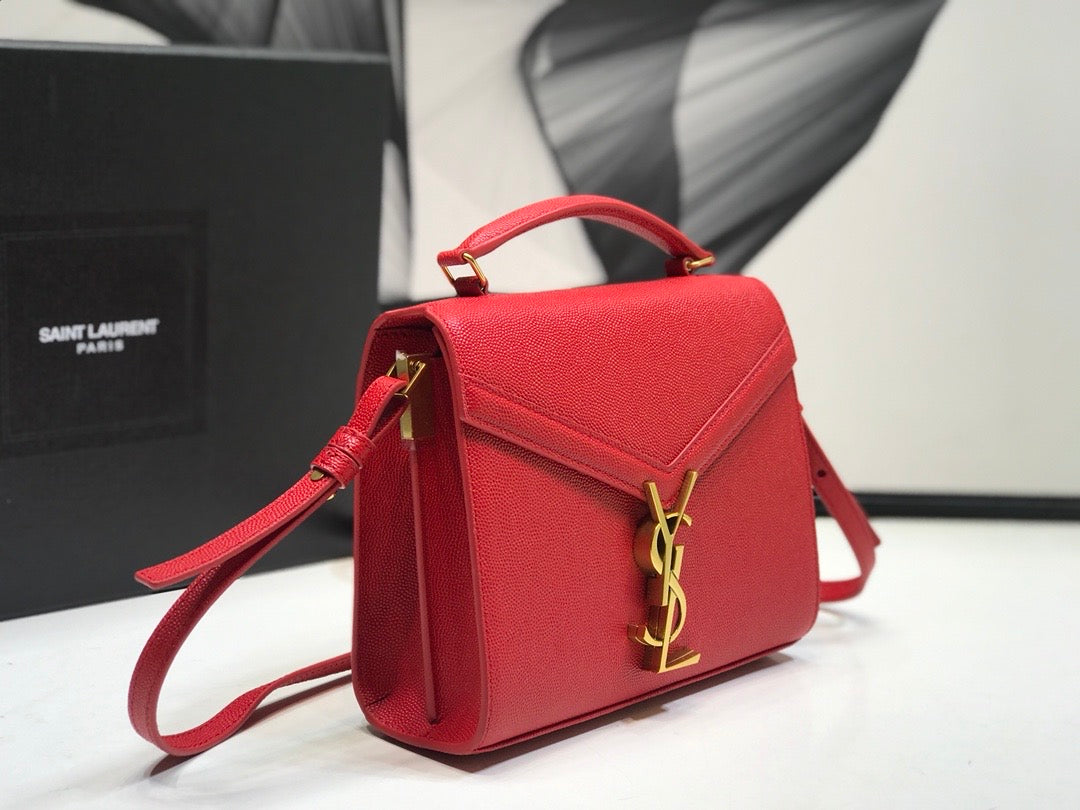 YSSL Cassandra Medium Top Handle Bag Red For Women 9in/24.5cm YSL  