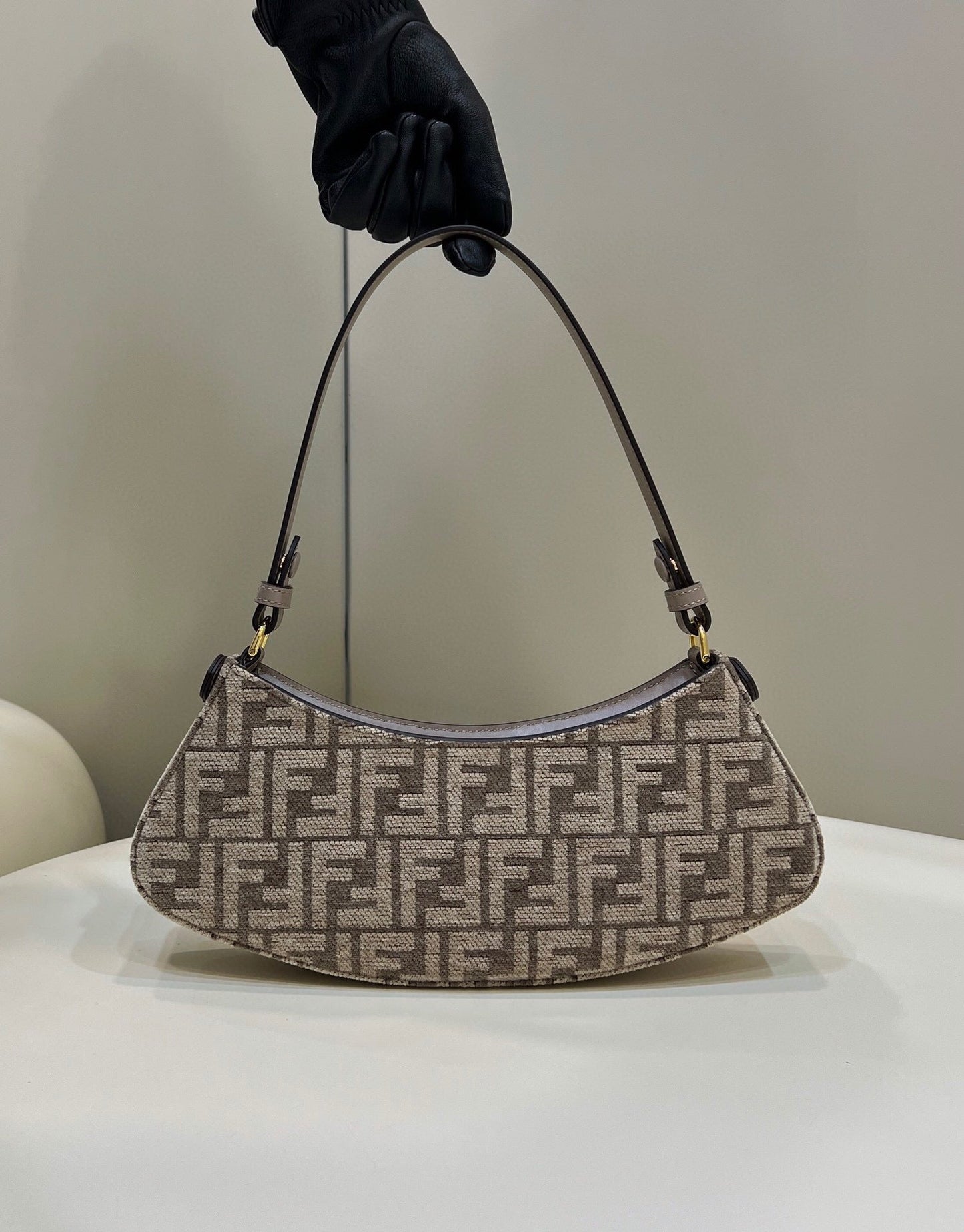 Top QualityTop Quality O’Lock Swing Dove Gray Tapestry Fabric Bag For Woman 32cm/12in