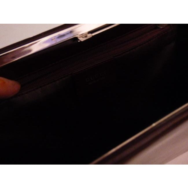 Gucci   Glossy Brown Leather Shoulder Bag