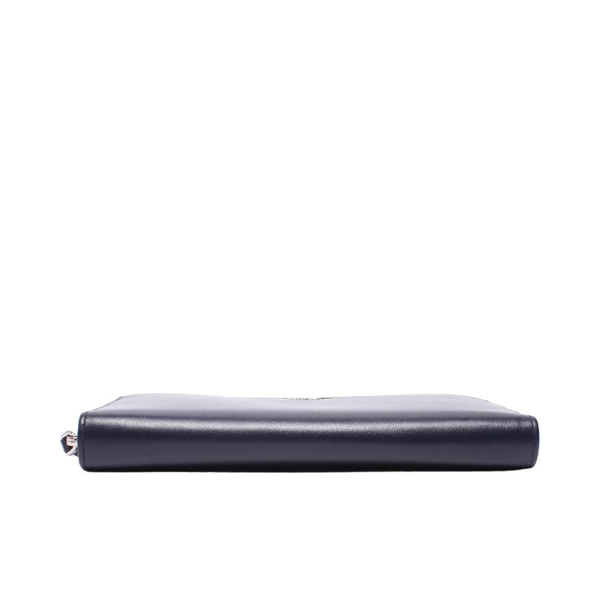 Prada Black Saffiano Leather Zip Around Wallet ITHYRRJJPJGO