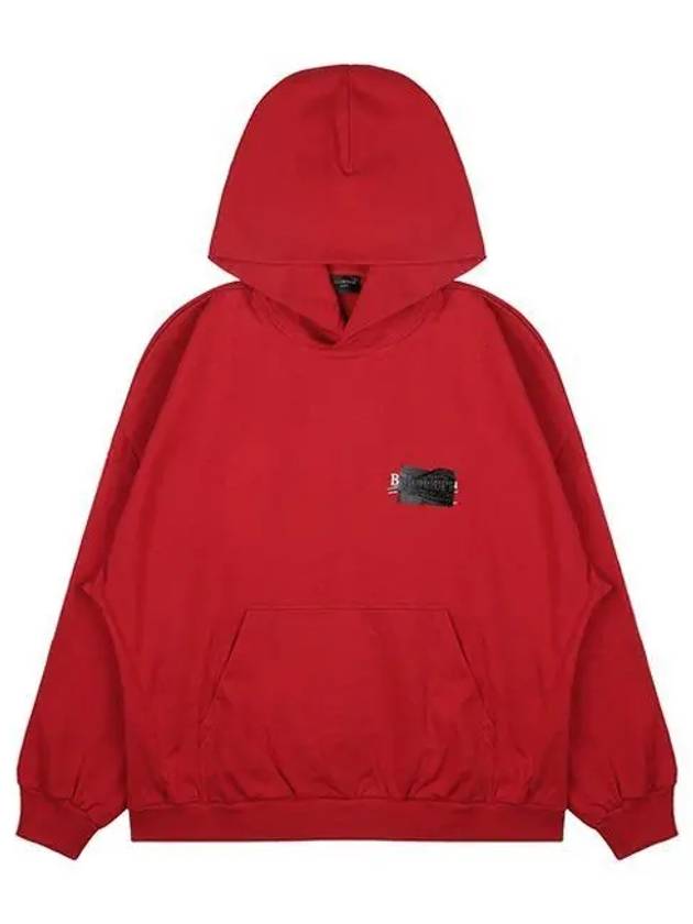 Luxury Balenciaga Trending 2025 Logo Tape Hoodie Red