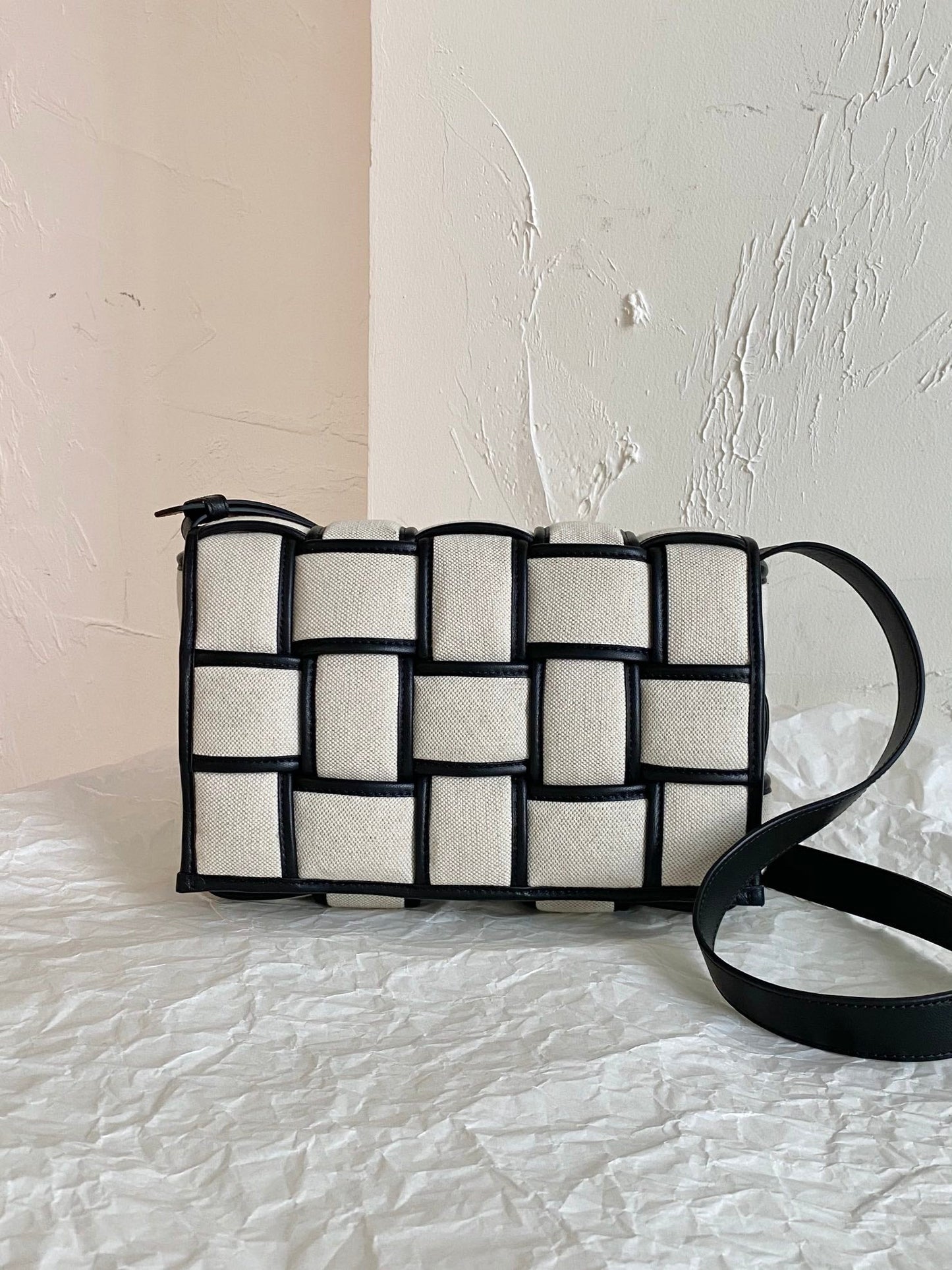 Top Quality Padded Cassette Beige And Black, For Women, Bags 10.2in/26cm 710210V2AJ19811