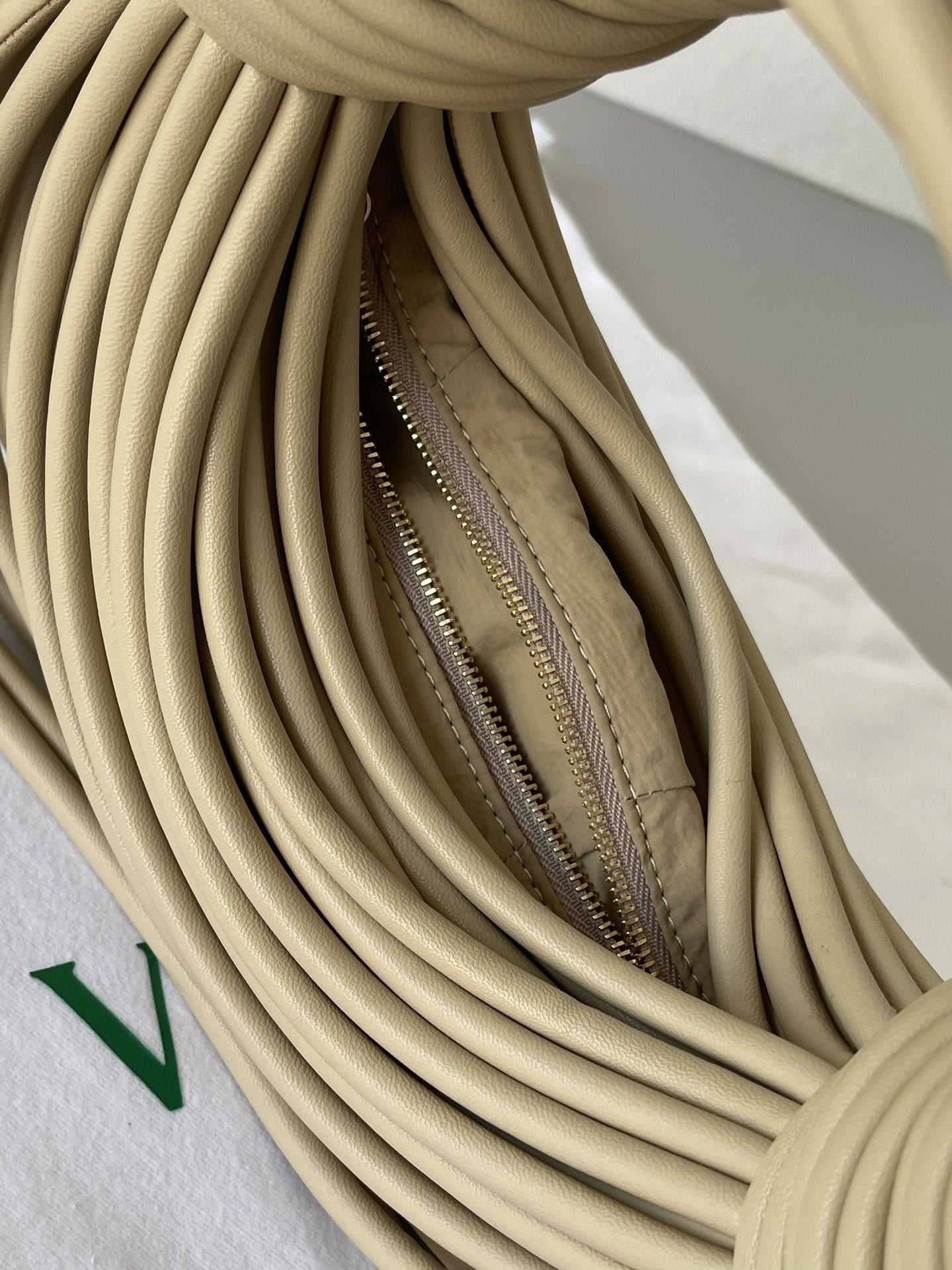 Top Quality Double Knot Beige, For Women, Bags 9.8in/25cm 680934V1H109776