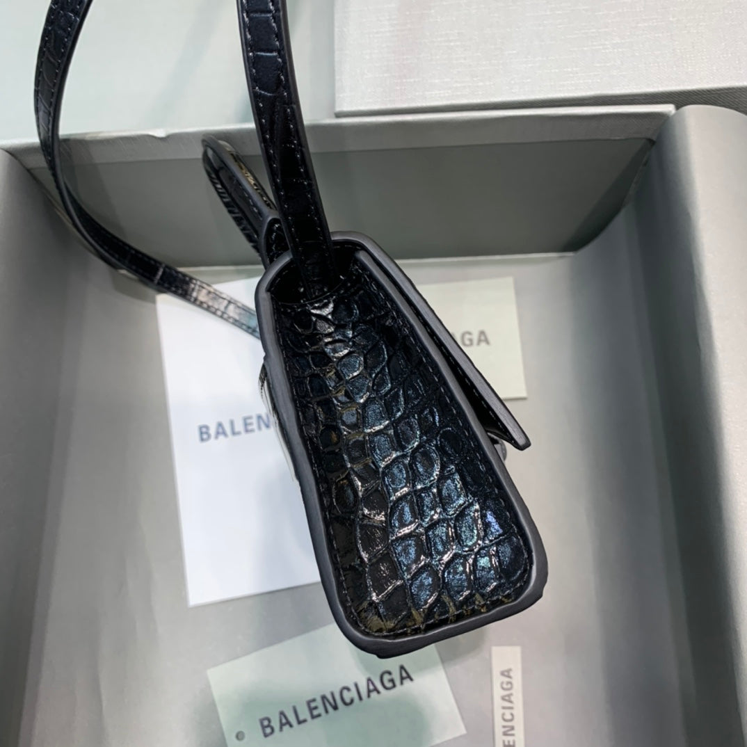 Top Quality Hourglass Mini Handbag In Black, For Women,  Bags 4.7in/12cm