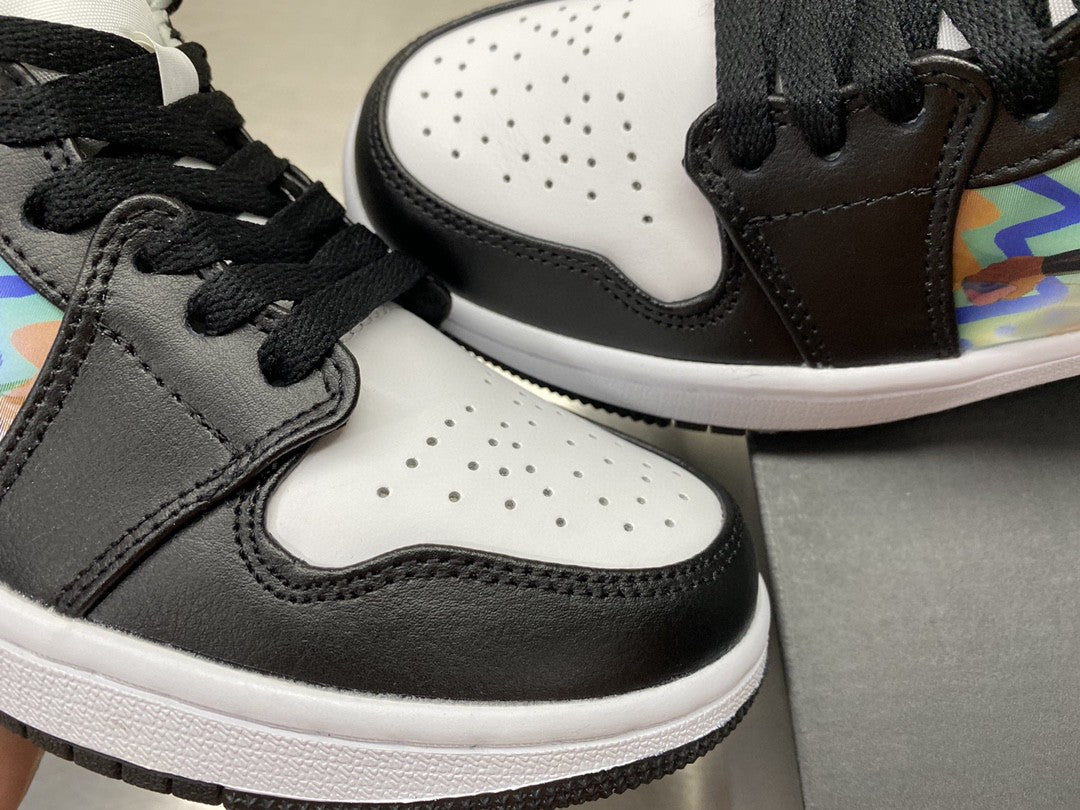 Top Quality Jordan 1 Mid Wmns ‘Hologram’ Black For Men DR9495-001