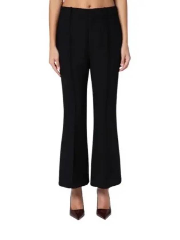 Luxury Bottega Veneta Veneta Flare High Waist Pants Black