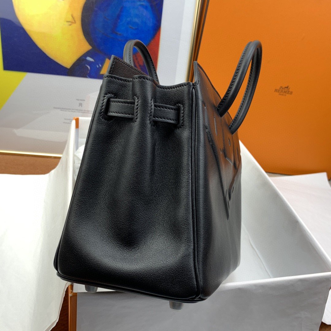 Top Quality Etoupe Shadow Birkin Black For Women 10in/25cm