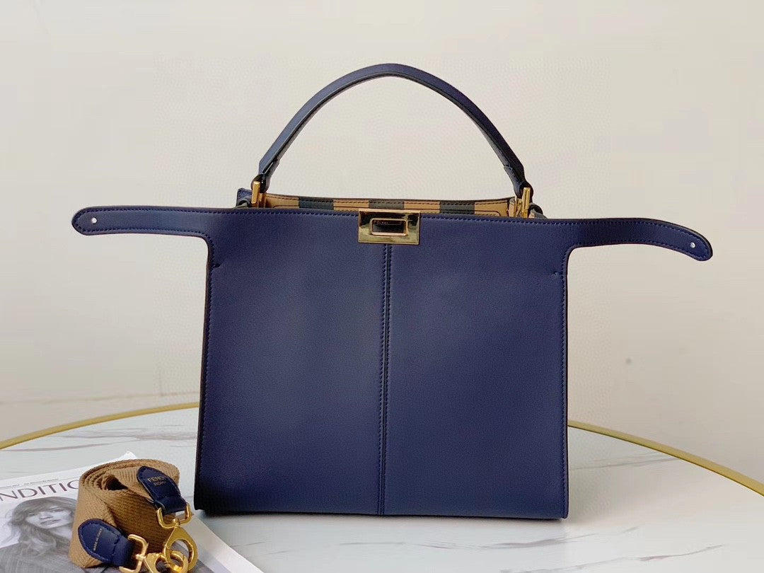 Top QualityTop Quality Peekaboo X-Lite Tote Medium Dark Blue Bag For Woman 30cm/12in
