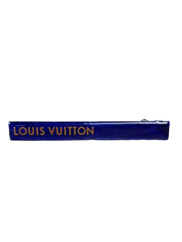 Louis Vuitton Blue Re-Purposed Ribbon Hair Clip