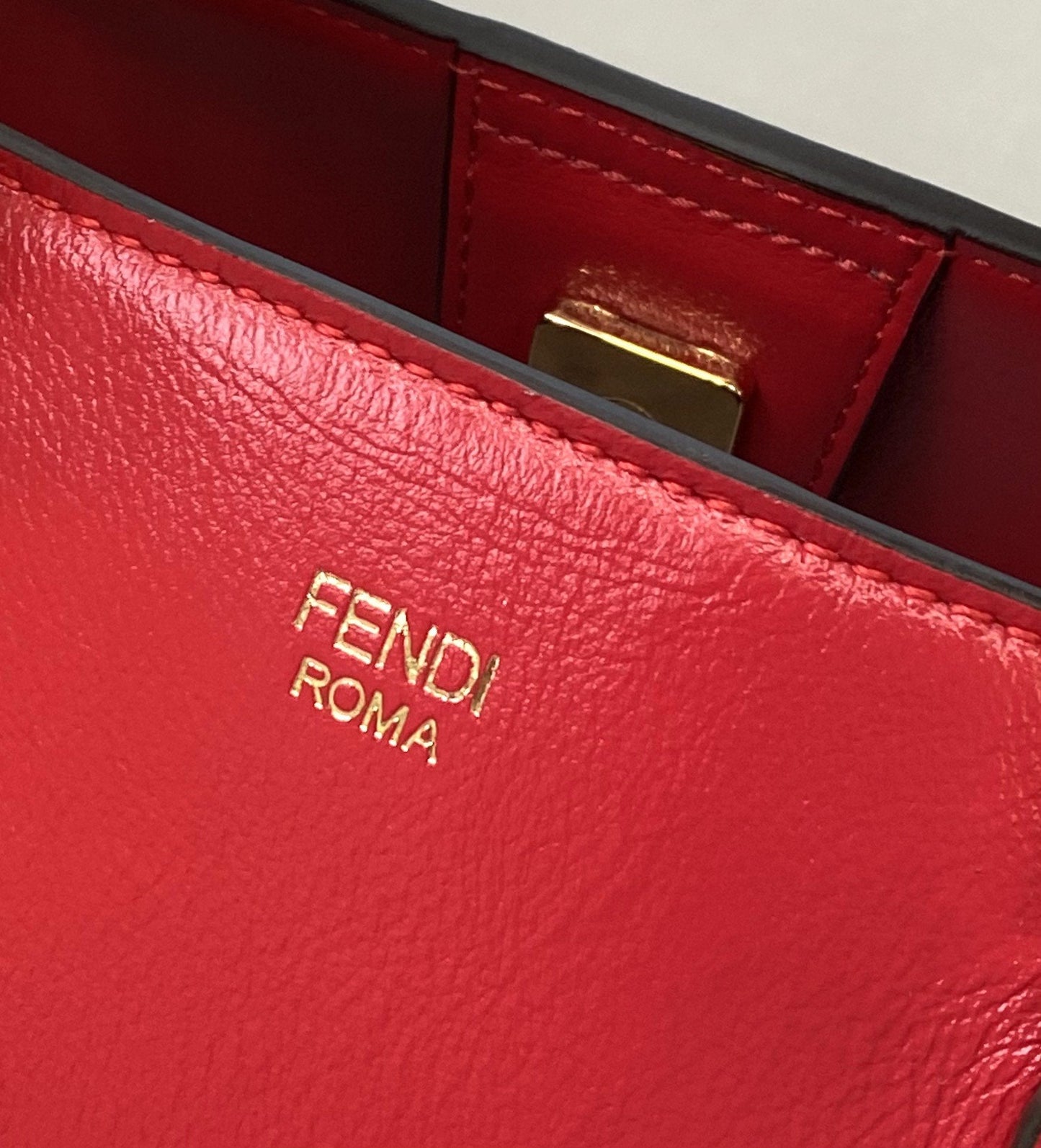 FI Small FF Tote Shoulder Red Bag For Woman 30cm/12in