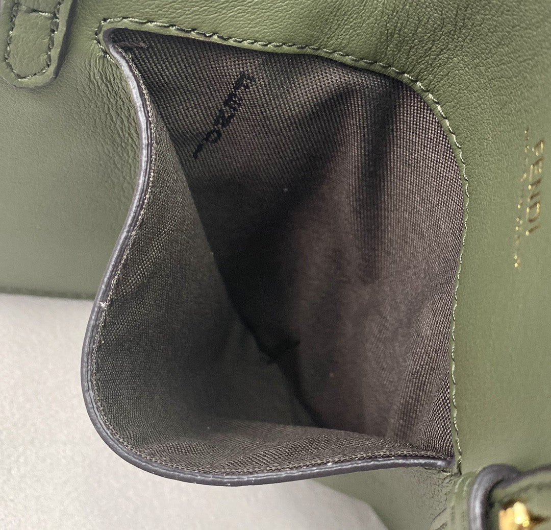 Top QualityTop Quality Bustine 2 Pockets Mini Olive Bag For Woman 16cm/6in