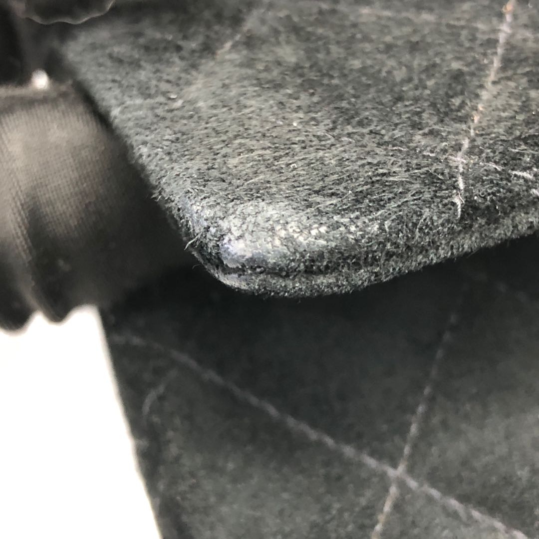 Chanel Square Flap Suede Shoulder Bag