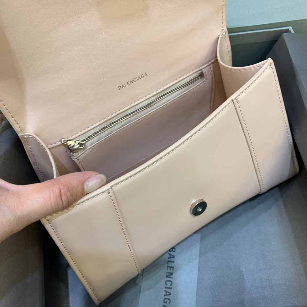 Top Quality Hourglass Small Handbag In Beige, For Women,  Bags 9in/23cm