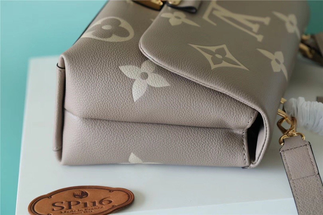 Top Quality Madeleine MM Monogram Empreinte Dove Gray/ Creme Beige For Women,  Shoulder and Crossbody Bags 11.8in/30cm Top Quality M46041
