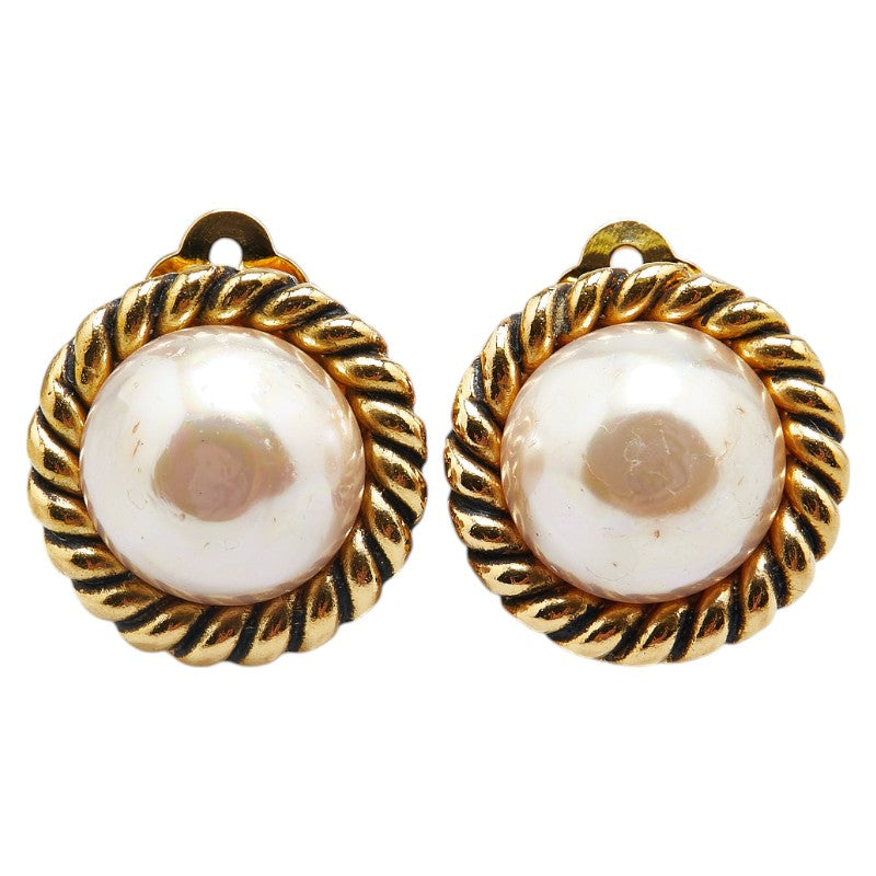 Chanel   Faux Pearl Earrings