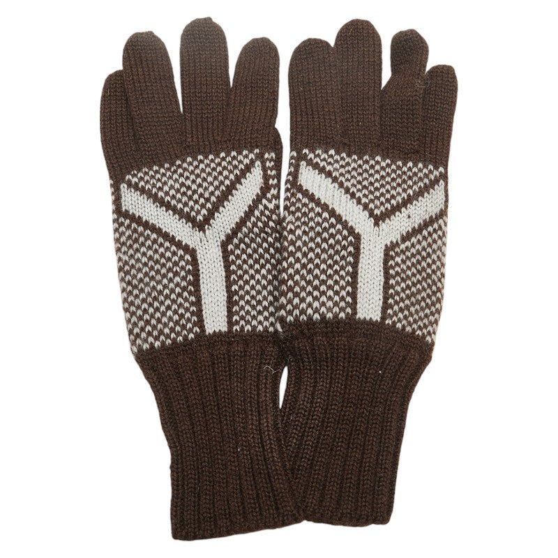 Saint Laurent Knit Y Logo Gloves