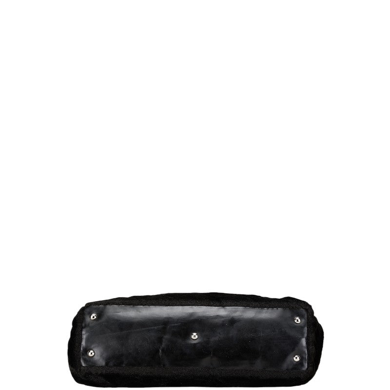 Chanel Matelasse Camellia Coco Mark Faux Fur 2way Shoulder Bag