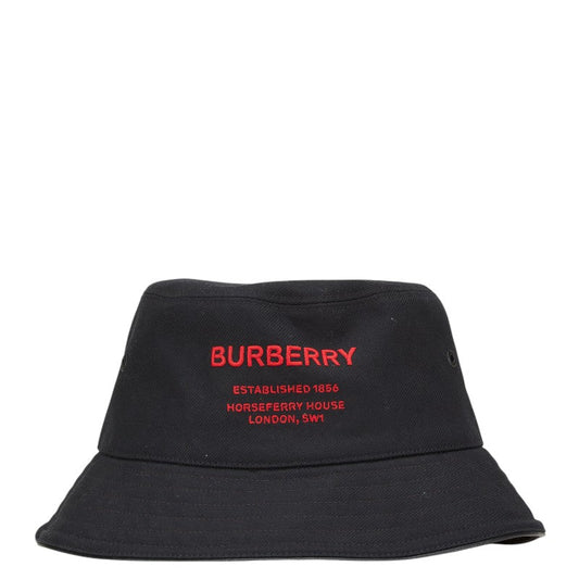 Burberry Logo Cotton Leather Bucket Hat