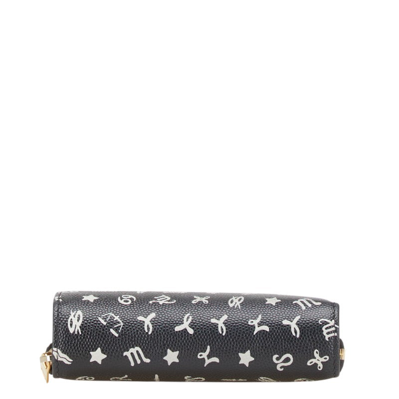 Saint Laurent Zodiac Print Leather Wallet