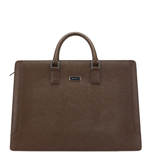 Burberry Logo Plate Leather Briefcase