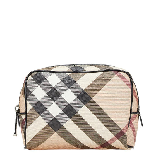 Burberry Nova Check PVC Leather Pouch