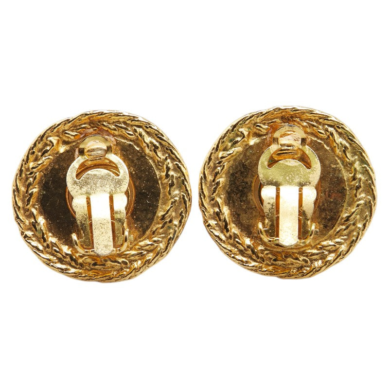 Chanel Round Faux Pearl Earrings