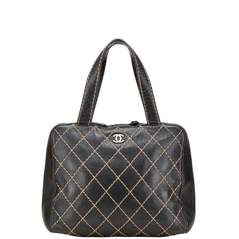 Chanel Coco Mark Wild Stitch Leather Handbag