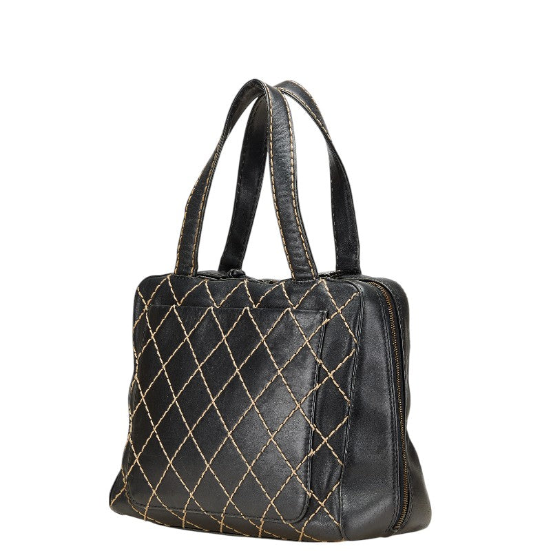 Chanel Coco Mark Wild Stitch Leather Handbag
