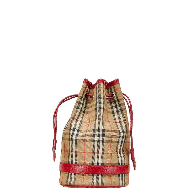 Burberry Shadow Horse Nova Check Canvas Leather Pouch