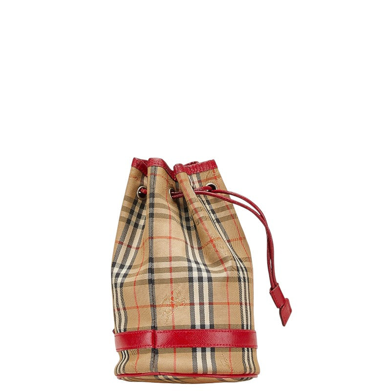 Burberry Shadow Horse Nova Check Canvas Leather Pouch