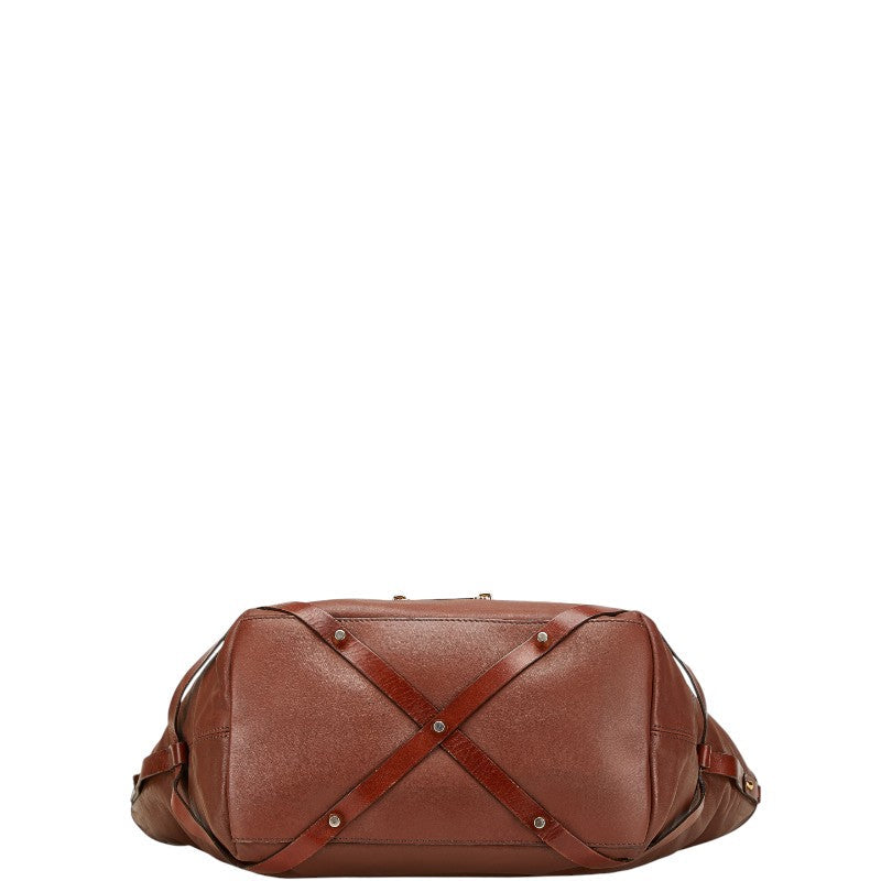 Burberry Nova Check Leather Tote Bag
