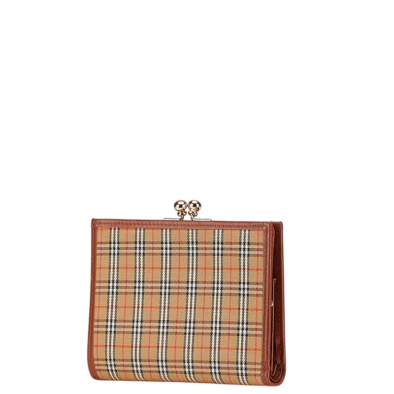 Burberry Nova Check Canvas Leather Wallet