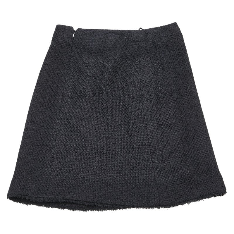 Chanel Coco Mark Silk Cotton Skirt