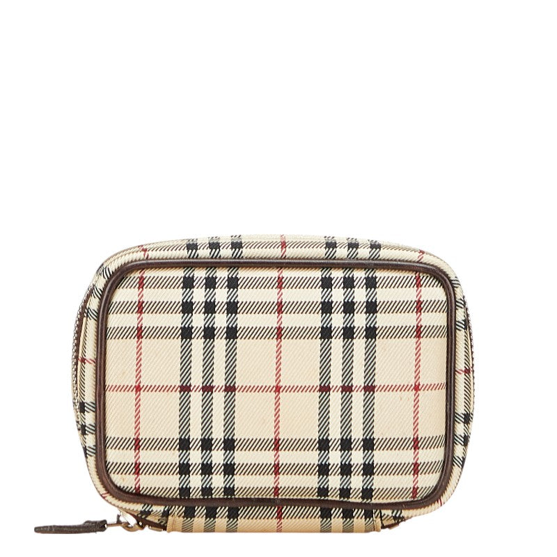 Burberry Nova Check Canvas Leather Pouch