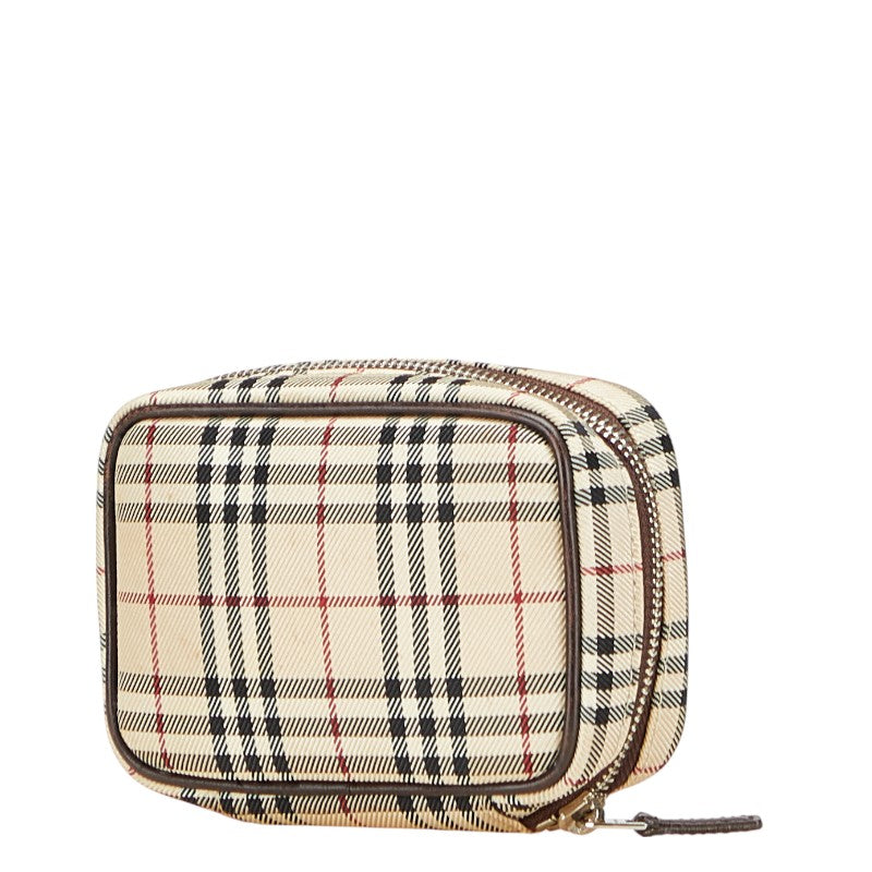 Burberry Nova Check Canvas Leather Pouch