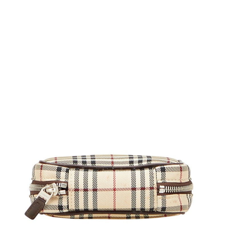 Burberry Nova Check Canvas Leather Pouch