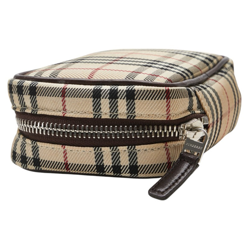 Burberry Nova Check Canvas Leather Pouch