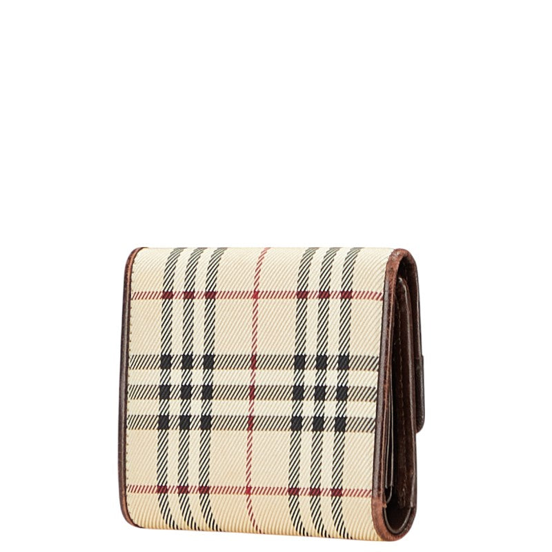 Burberry Nova Check Canvas Leather Wallet