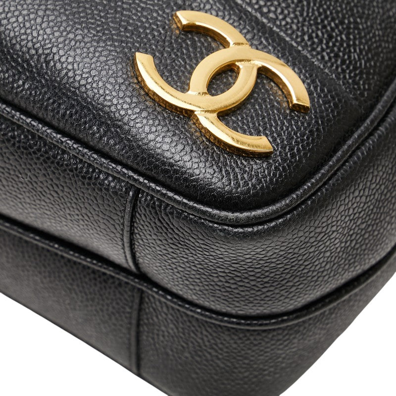 Chanel Triple Coco Mark Caviar Skin Shoulder Bag