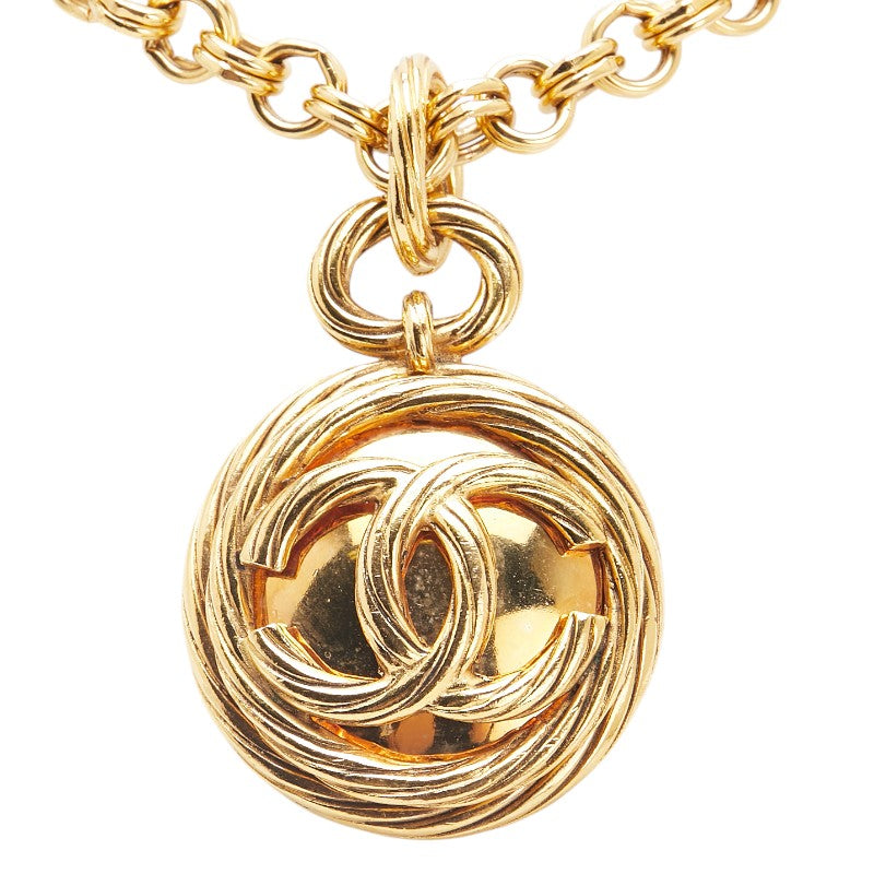 Chanel Coco Mark Round Mirror Necklace